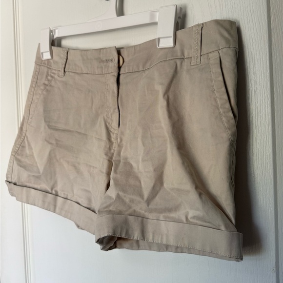 Crown & Ivy Tan Cuffed Hem Shorts - Picture 1 of 9